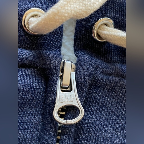 GAP Sherpa Hoodie GAP Vintage
90s Hooded Sweater Navy Size XS - Picture 8 of 13